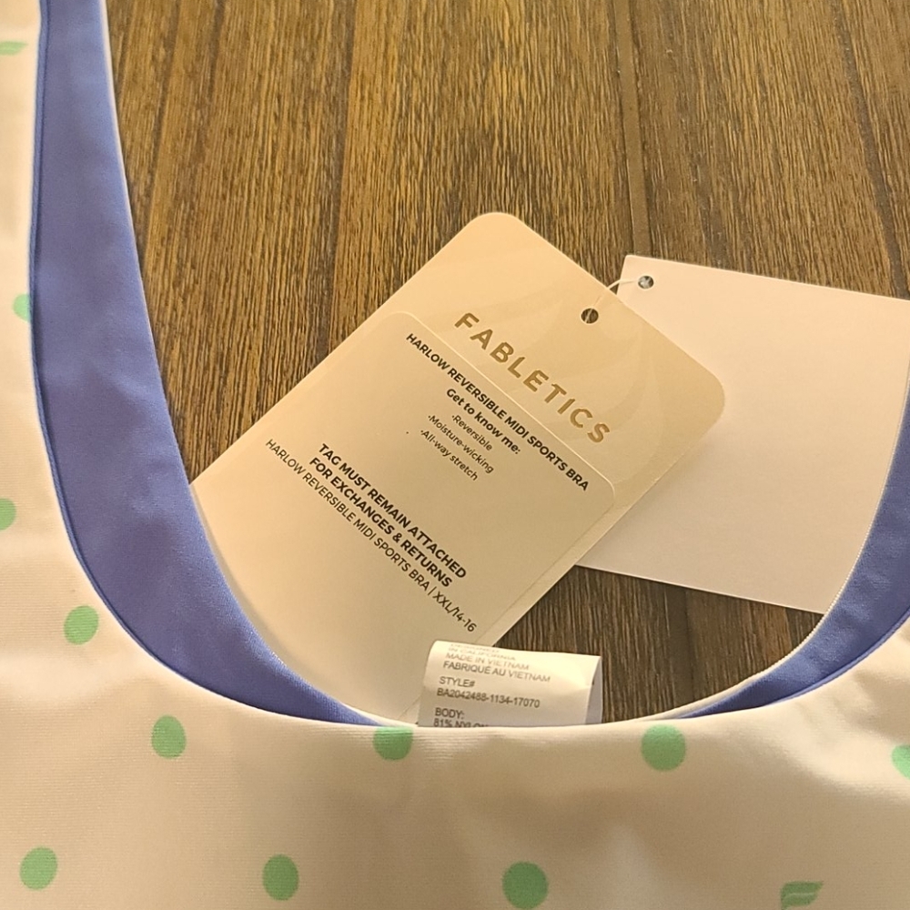 Fabletics Harlow Reversible Medium Impact Sports Bra XXL - Picture 3 of 10